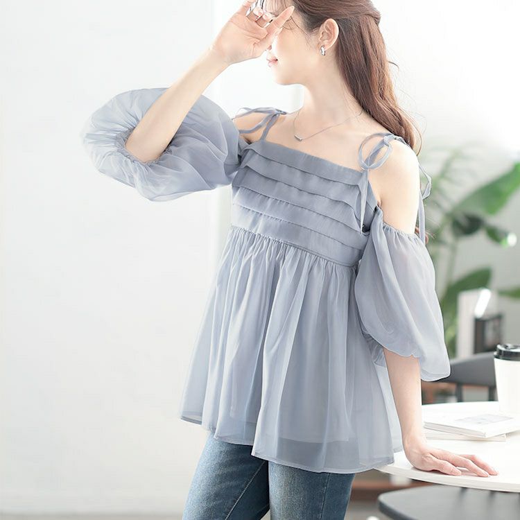 大きいサイズ レディース 袖取り外し2wayリボンキャミソール　tana-351022