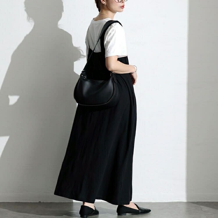 大きいサイズ レディース インナー隠しコットンジャンパースカート　wk-0506【メール便可】