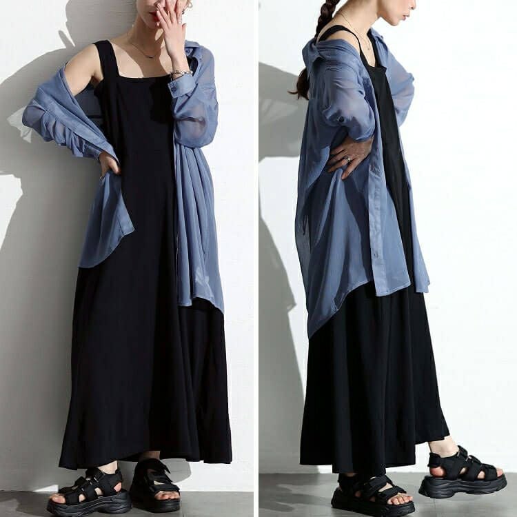 大きいサイズ レディース インナー隠しコットンジャンパースカート　wk-0506【メール便可】