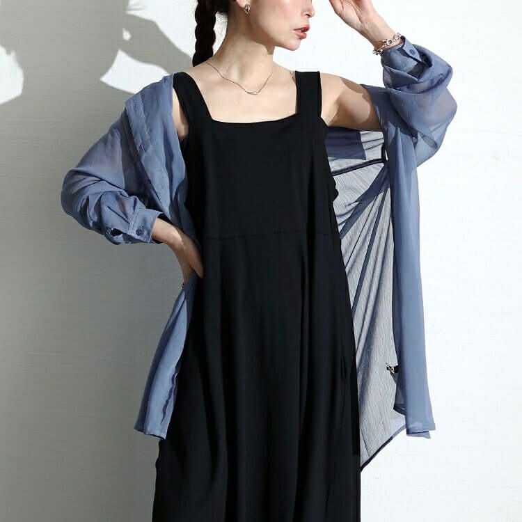 大きいサイズ レディース インナー隠しコットンジャンパースカート　wk-0506【メール便可】