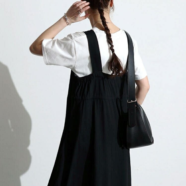 大きいサイズ レディース インナー隠しコットンジャンパースカート　wk-0506【メール便可】