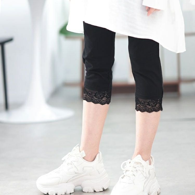 大きいサイズ レディース 裾レース7分丈レギンス　cast-5554006【メール便可】