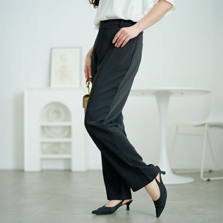 大きいサイズ レディース サイドゴムテーラードパンツ　goldy-1675【メール便可】