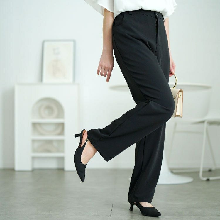 大きいサイズ レディース サイドゴムテーラードパンツ　goldy-1675【メール便可】