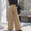 大きいサイズ レディース タックドロストワイドパンツ　goldy-1667