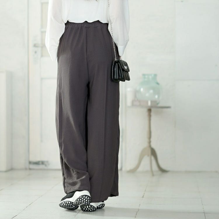 大きいサイズ レディース タックドロストワイドパンツ　goldy-1667