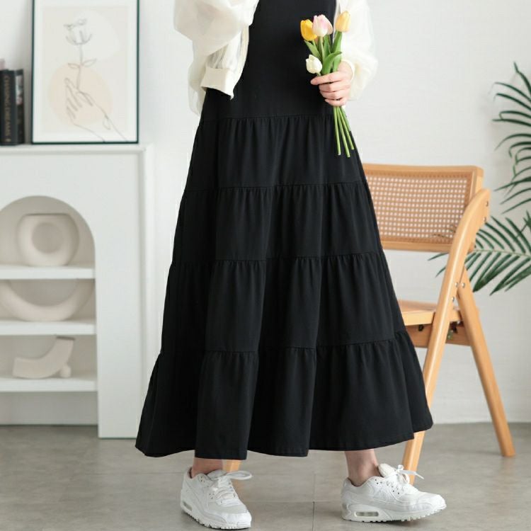 大きいサイズ レディース 接触冷感ティアードワンピース　kt-7825650