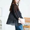大きいサイズ レディース 前後2wayリボンティアードチュニック　fem-577【メール便可】 ブラック