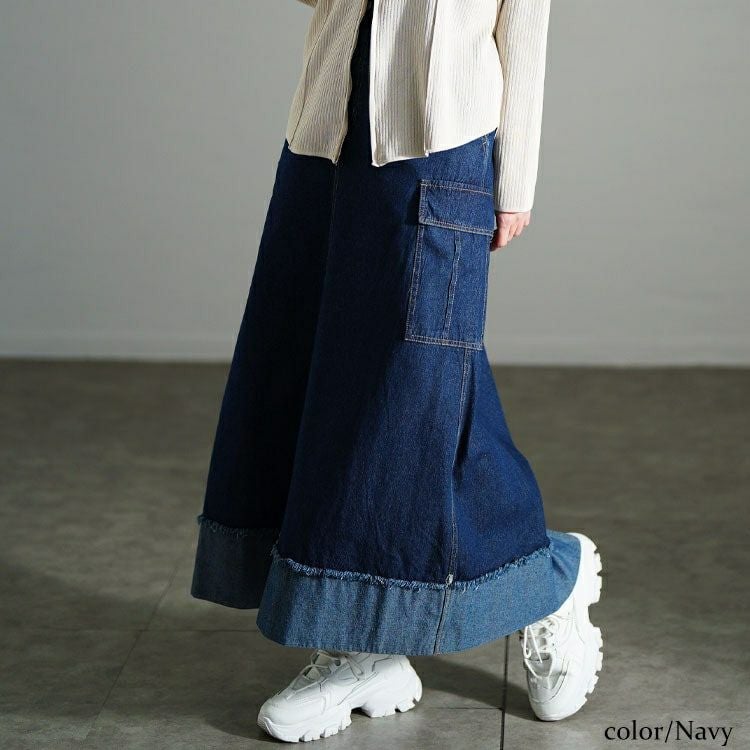 大きいサイズ レディース バックスリットデニムタイトスカート　tog-1036