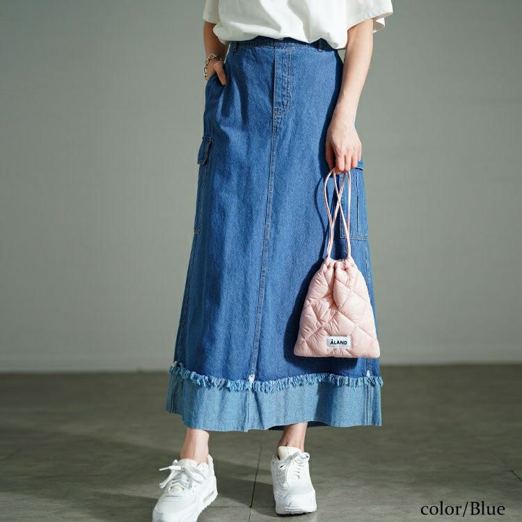 大きいサイズ レディース バックスリットデニムタイトスカート　tog-1036