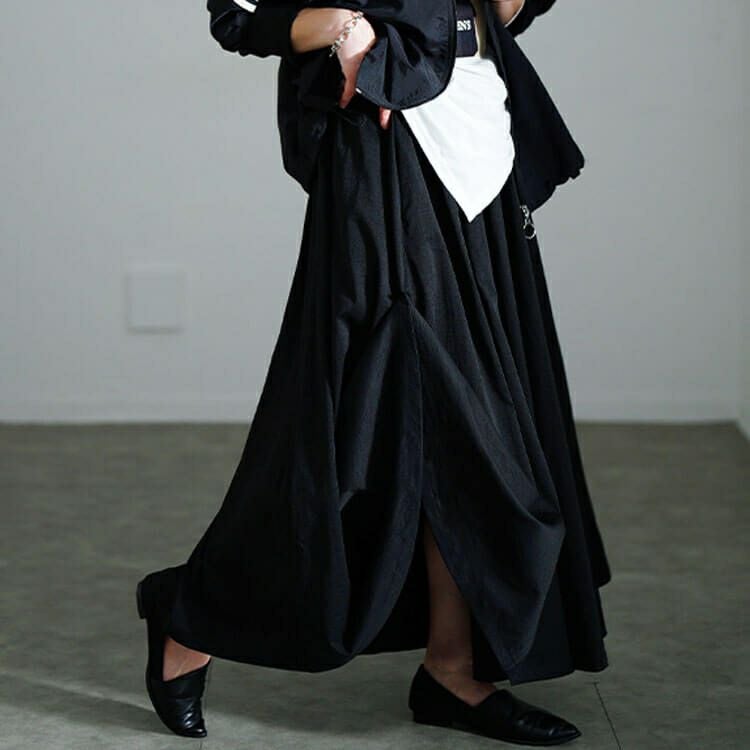 大きいサイズ レディース 2wayサイドボタンボリュームスカート　sw-0707