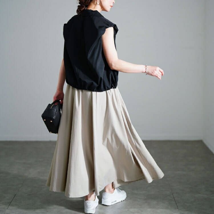 大きいサイズ レディース 2wayサイドボタンボリュームスカート　sw-0707