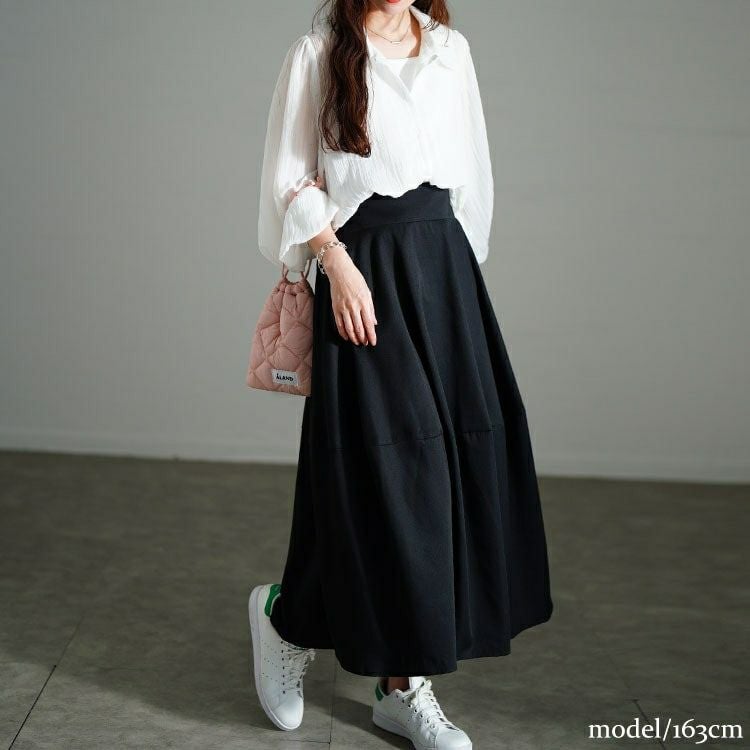 大きいサイズ レディース タックバレルスカート　sw-0706