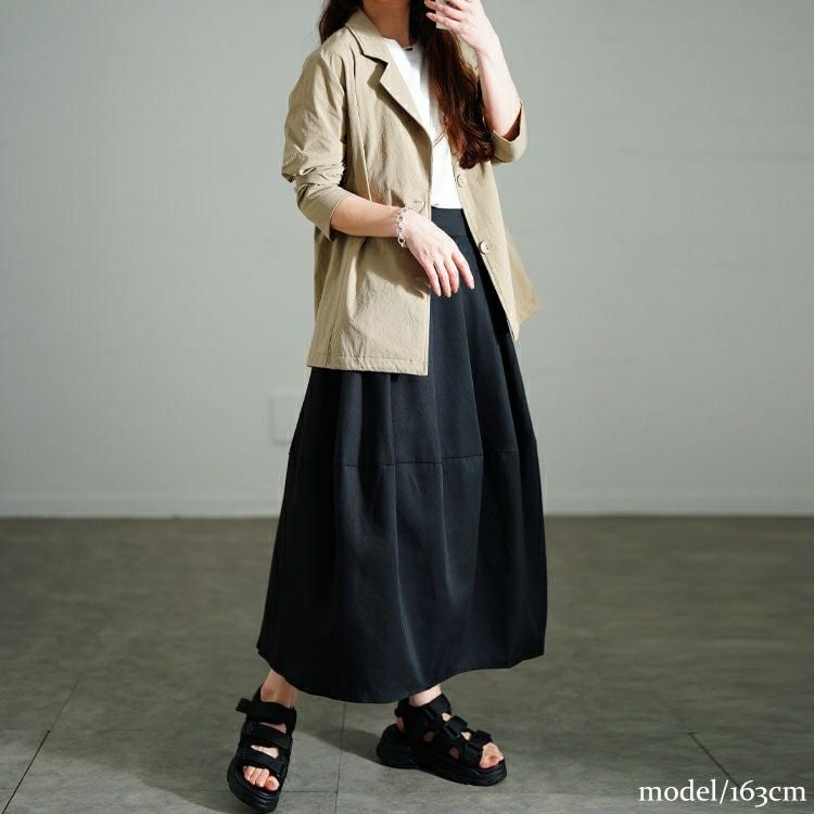 大きいサイズ レディース タックバレルスカート　sw-0706
