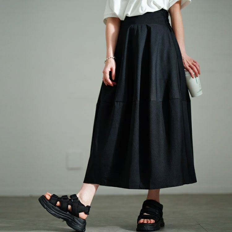 大きいサイズ レディース タックバレルスカート　sw-0706