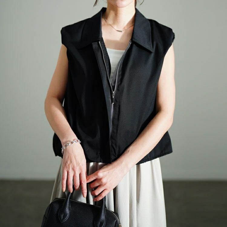 大きいサイズ レディース バルーンクロップドZIPトップス　sw-0705【メール便可】