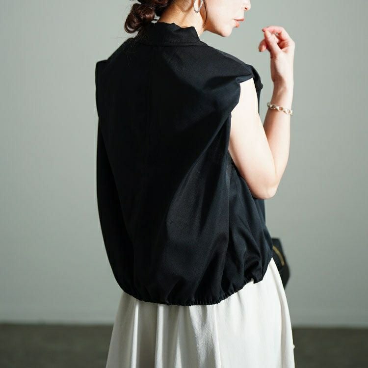 大きいサイズ レディース バルーンクロップドZIPトップス　sw-0705【メール便可】