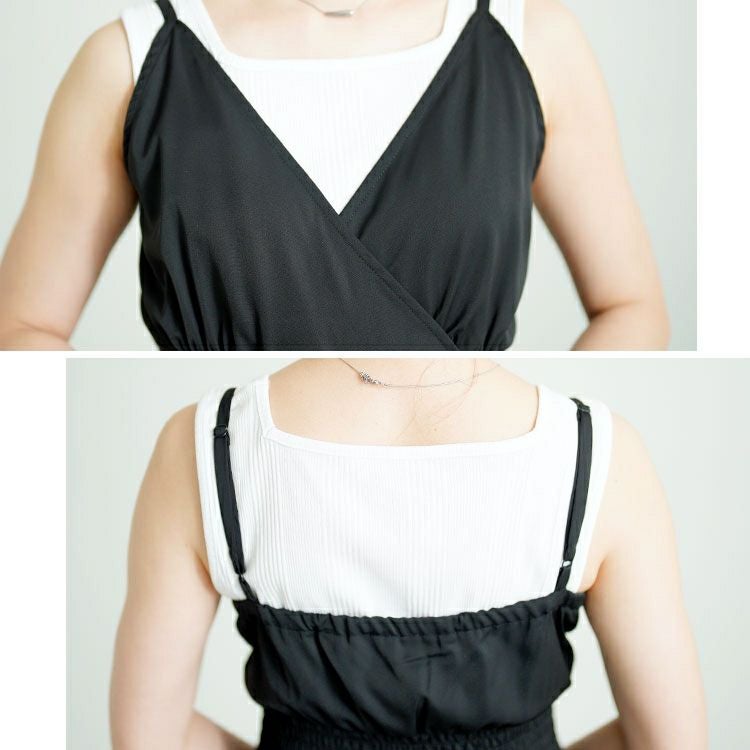 大きいサイズ レディース カシュクールキャミワンピース　fem-563【メール便可】