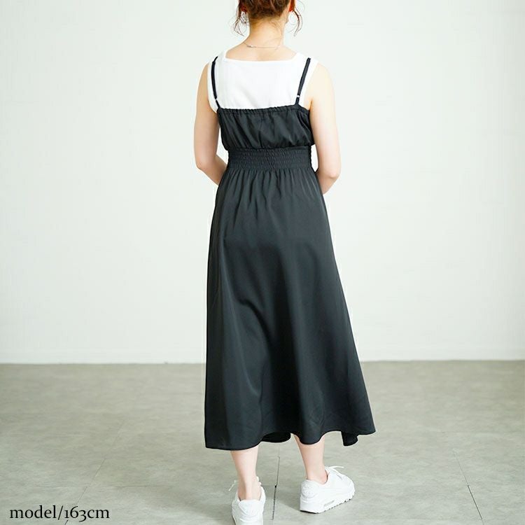 大きいサイズ レディース カシュクールキャミワンピース　fem-563【メール便可】