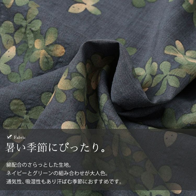 大きいサイズ レディース 花柄ギャザーフレアワンピース　goldy-1683【メール便可】