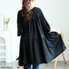 大きいサイズ レディース ビックティアードチュニックTシャツ　maruka-7158【メール便可】 ブラック