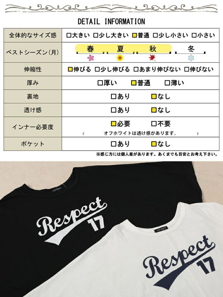 大きいサイズ レディース ロゴプリントドルマンチュニックTシャツ　maruka-7156【メール便可】