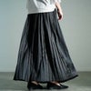 大きいサイズ レディース サテンプリーツスカート　sw-0757【メール便可】 ブラック