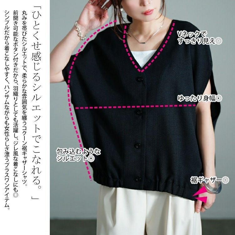 大きいサイズ レディース Vネックラウンドドルマンシャツ　sw-0760 【メール便可】