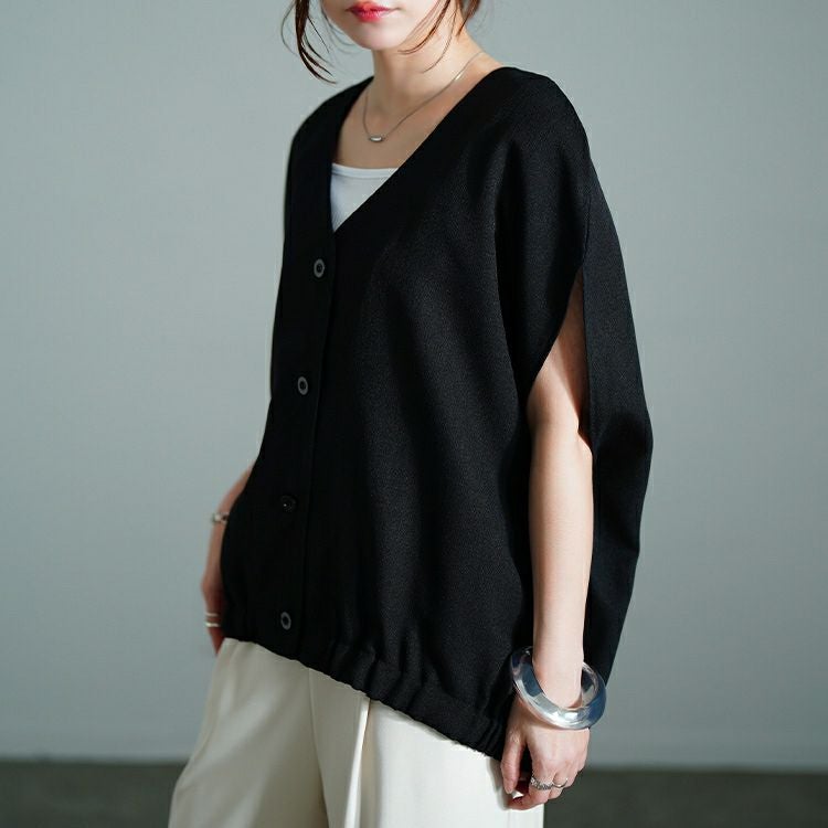 大きいサイズ レディース Vネックラウンドドルマンシャツ　sw-0760 【メール便可】