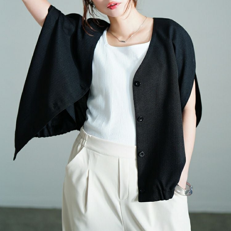 大きいサイズ レディース Vネックラウンドドルマンシャツ　sw-0760 【メール便可】