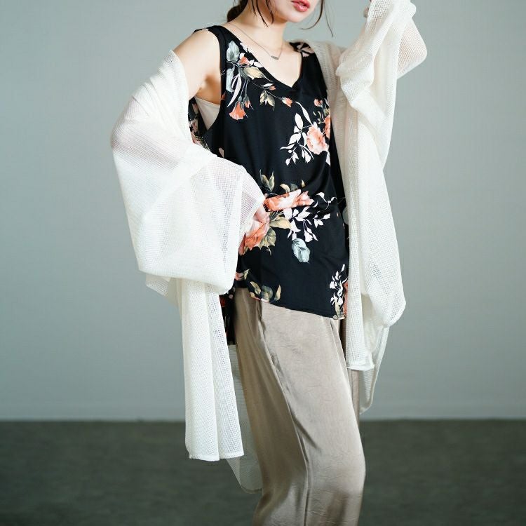 大きいサイズ レディース レトロ花柄タンクトップ　sw-0765 【メール便可】