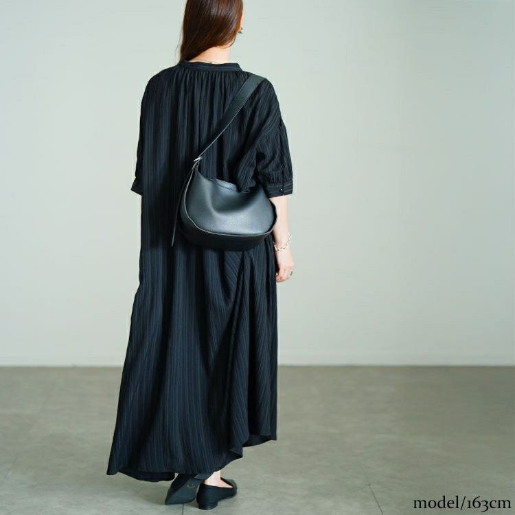 大きいサイズ レディース ストライプ柄楊柳ドルマンワンピース　tana-351060