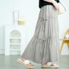 大きいサイズ レディース サイドドロストティアードスカート　tana-651012 グレー