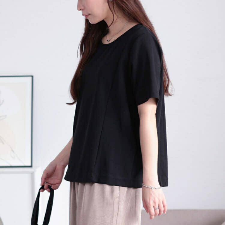 大きいサイズ レディース 接触冷感＆UVカット＆吸汗速乾ラウンドネックTシャツ　cpdai-659838【メール便可】