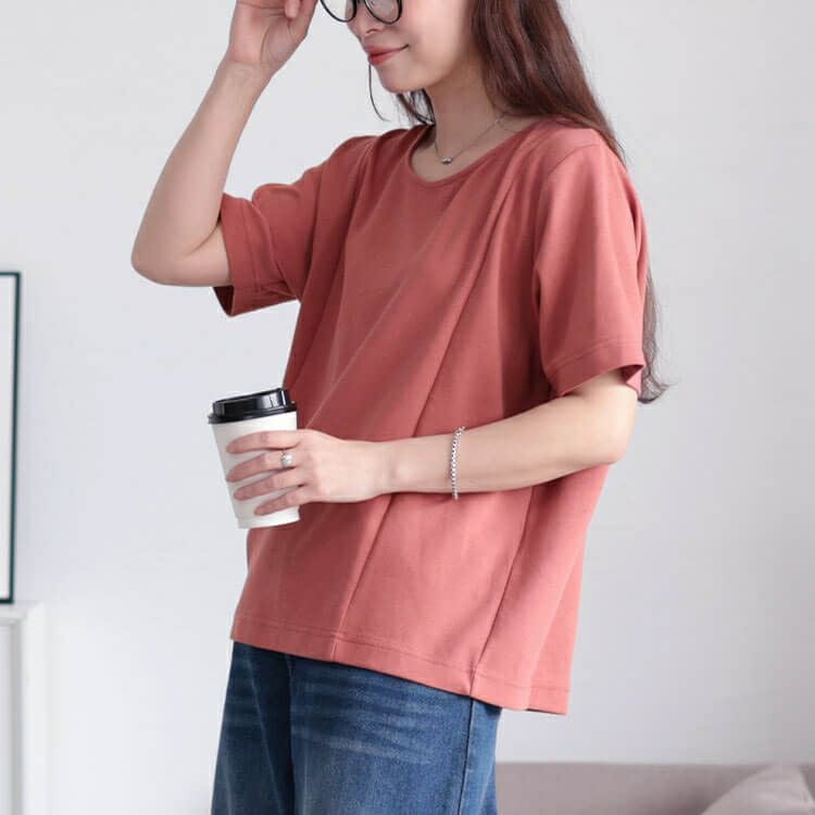 大きいサイズ レディース 接触冷感＆UVカット＆吸汗速乾ラウンドネックTシャツ　cpdai-659838【メール便可】