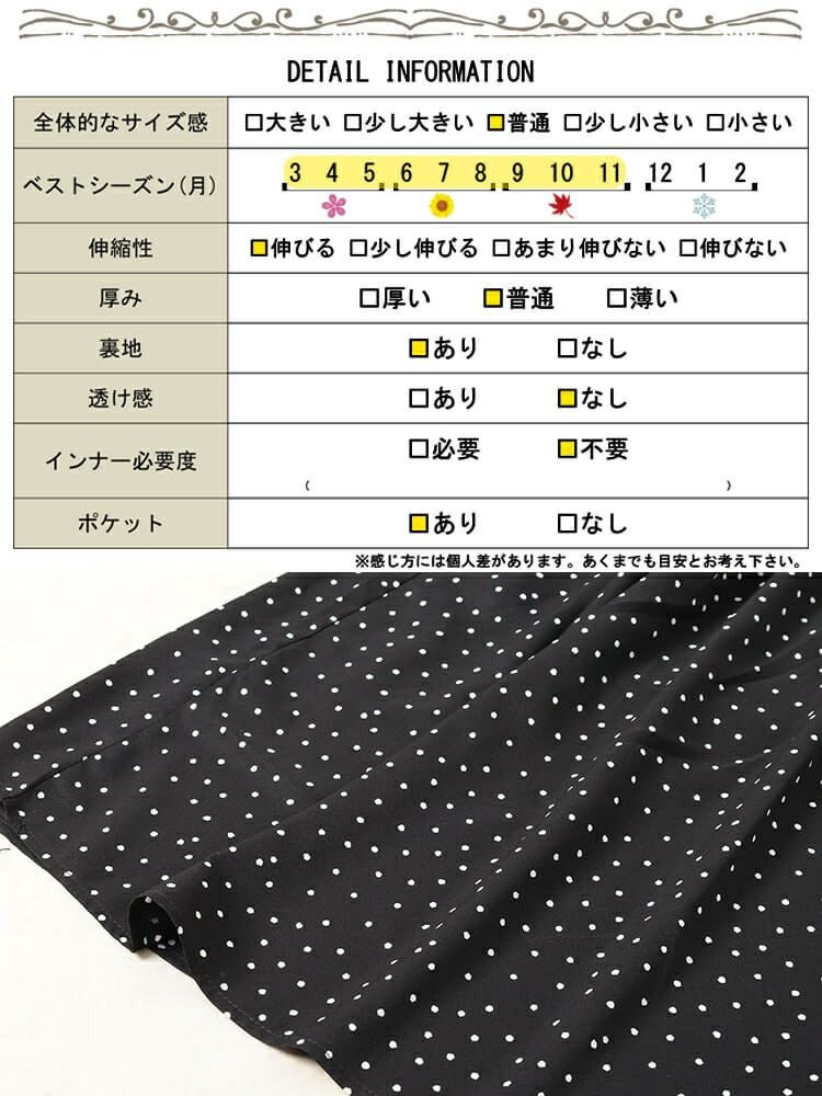 大きいサイズ レディース ドット柄ドッキングティアードワンピース　plan-281097