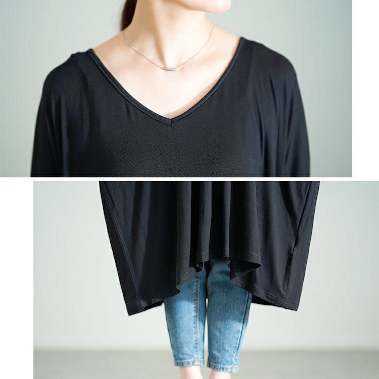 大きいサイズ レディース Vネックドルマンチュニックワンピース　goldy-1687【メール便可】