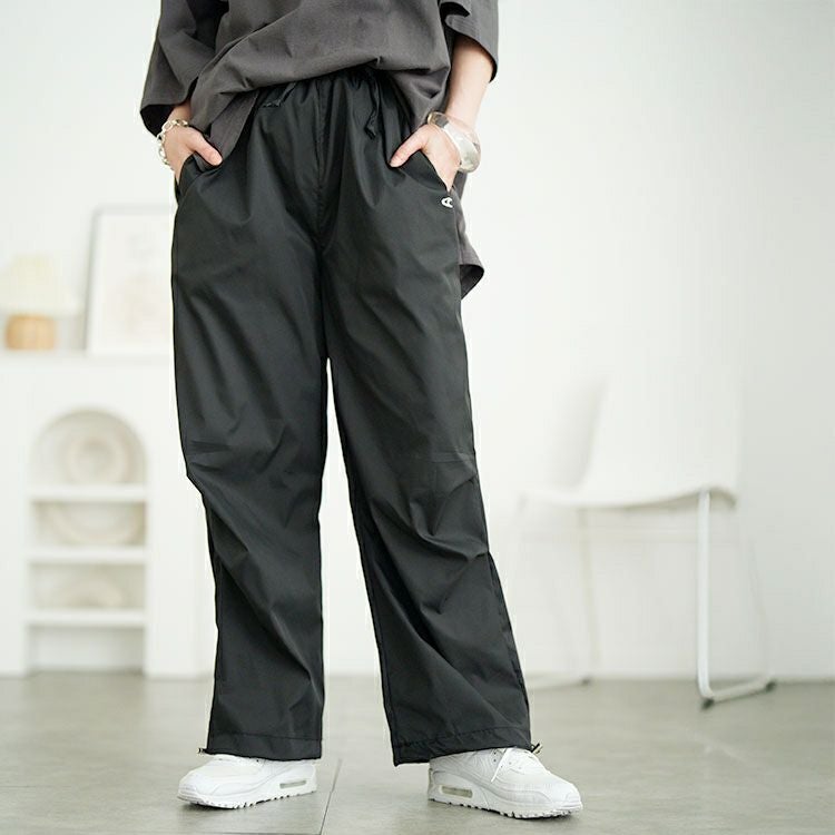 大きいサイズ レディース 裾ドローコードパラシュートパンツ　goldy-1668【メール便可】