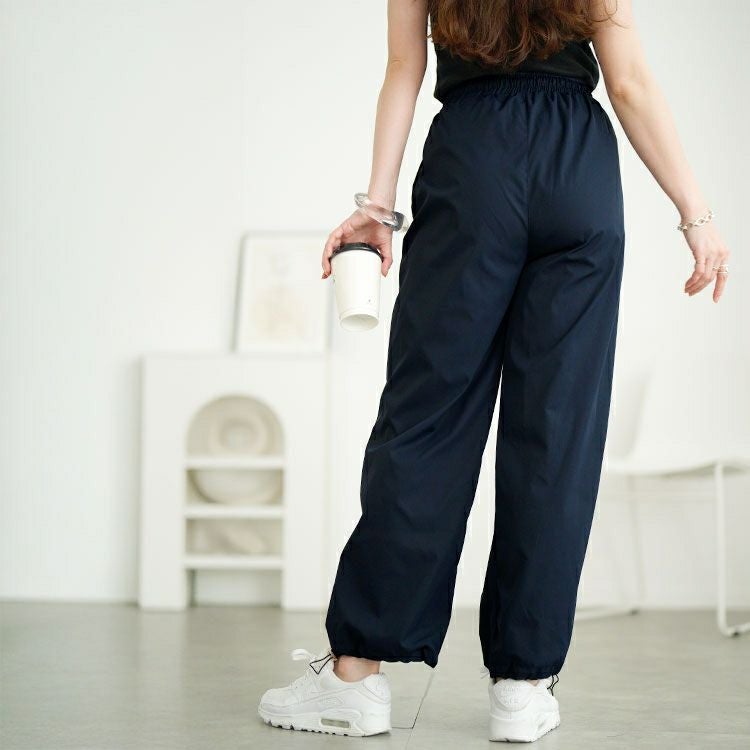 大きいサイズ レディース 裾ドローコードパラシュートパンツ　goldy-1668【メール便可】