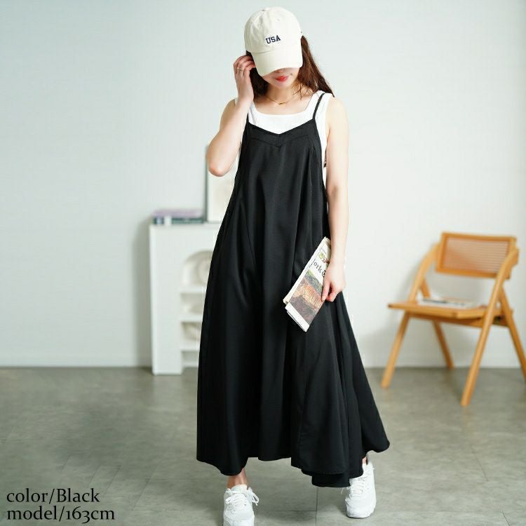 大きいサイズ レディース 接触冷感キャミワンピース　nw-25028