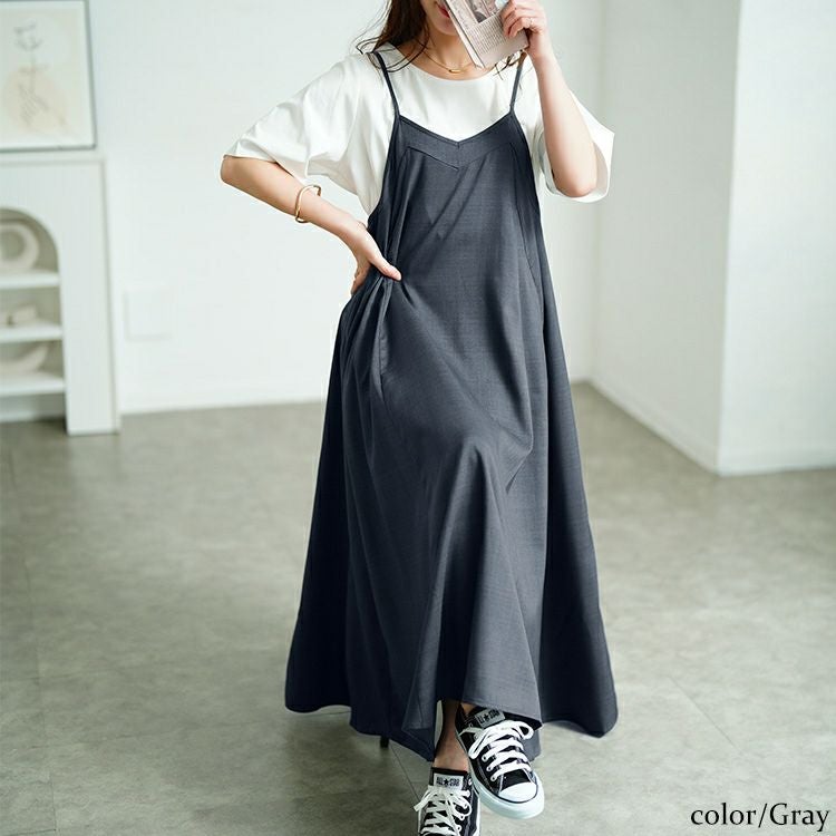 大きいサイズ レディース 接触冷感キャミワンピース　nw-25028