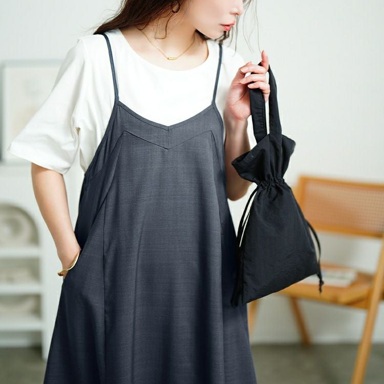 大きいサイズ レディース 接触冷感キャミワンピース　nw-25028