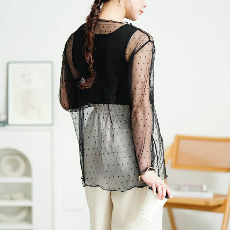 大きいサイズ レディース シアードットメロートップス　sum-0007【メール便可】