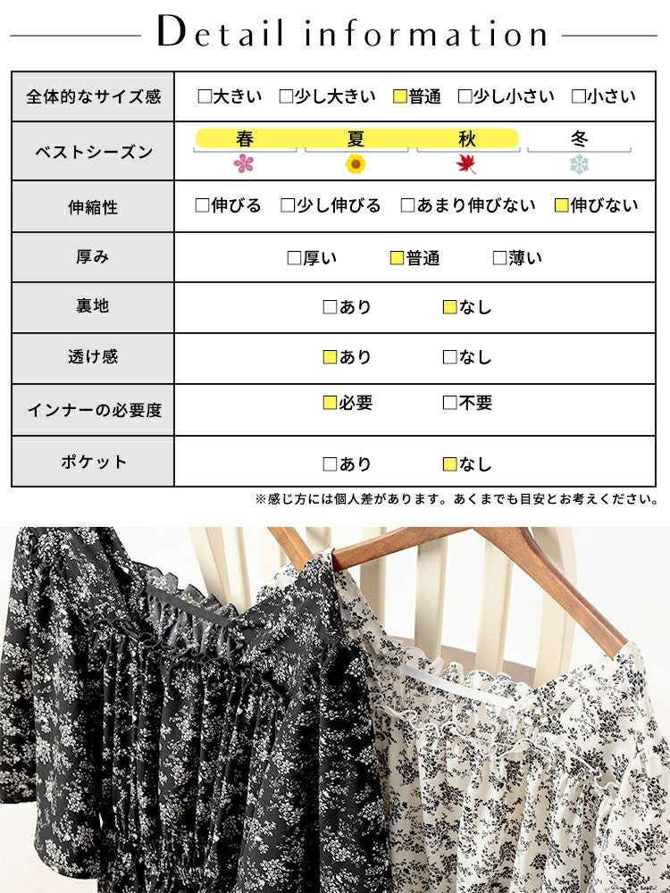 大きいサイズ レディース 花柄スクエアネックフレアスリーブチュニック　tani-36921ll 【メール便可】