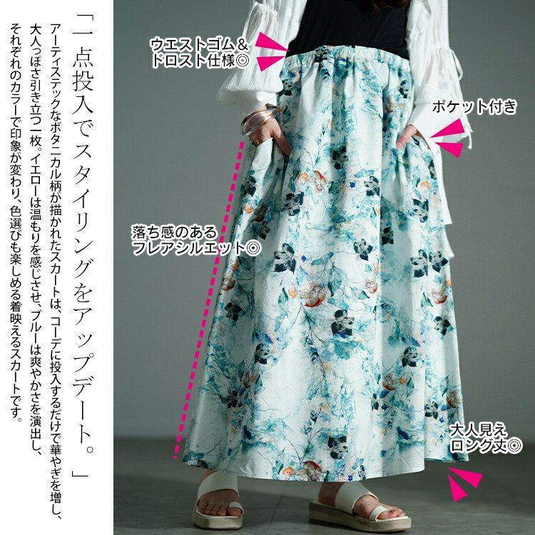 大きいサイズ レディース 花柄フレアスカート nw-25026【メール便可