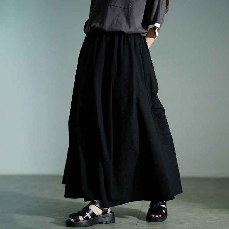 大きいサイズ レディース ランダムタックスカート　nw-25024