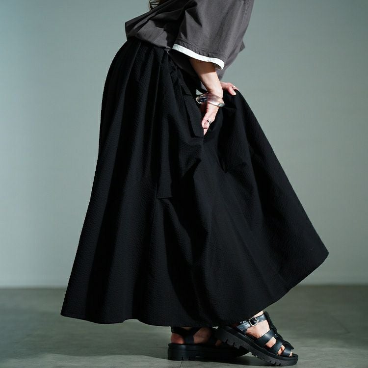 大きいサイズ レディース ランダムタックスカート　nw-25024