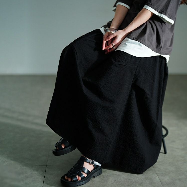 大きいサイズ レディース ランダムタックスカート　nw-25024