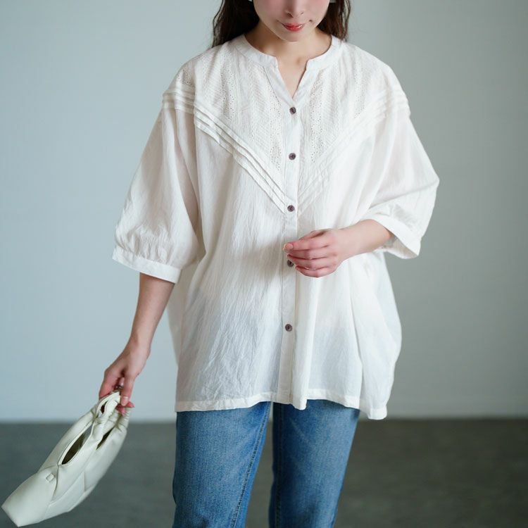 大きいサイズ レディース キーネックドルマンシャツ　kt-24mi8【メール便可】