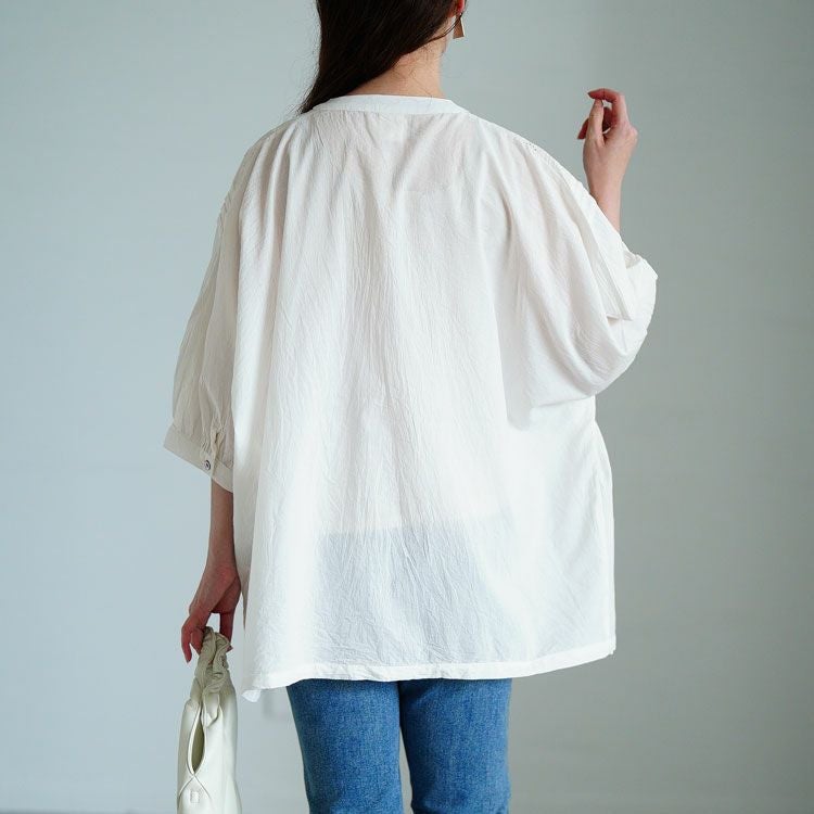 大きいサイズ レディース キーネックドルマンシャツ　kt-24mi8【メール便可】